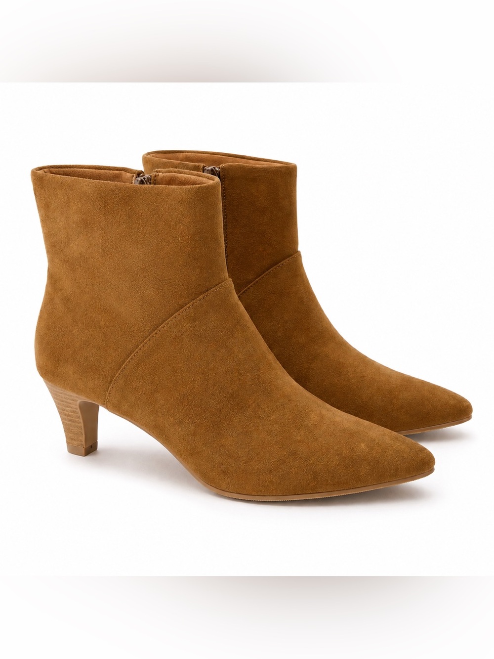 Universal threads Women’s Frances Memory Foam Ankle faux brown suede Boots 8.5
